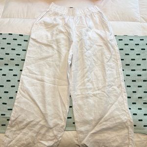 100% Linen White Pants